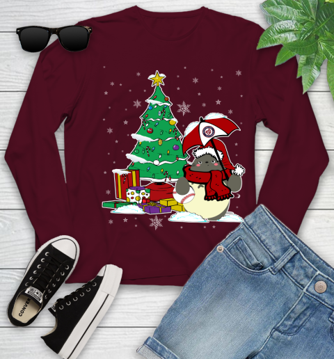 Washington Nationals MLB Baseball Cute Tonari No Totoro Christmas Sports Youth Long Sleeve 6