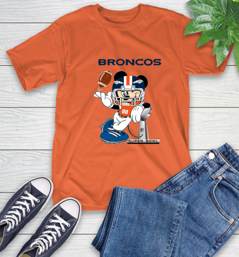 NFL Denver Broncos Mickey Mouse Disney Super Bowl Football T Shirt T-Shirt 5