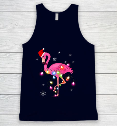 Pink Flamingo Christmas Tank Top 2