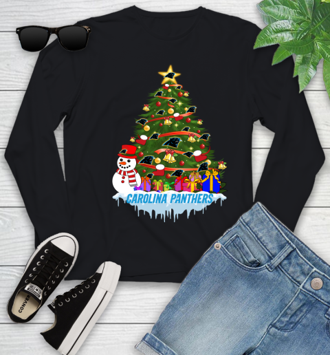 Carolina Panthers Merry Christmas NFL Football Sports Youth Long Sleeve 2