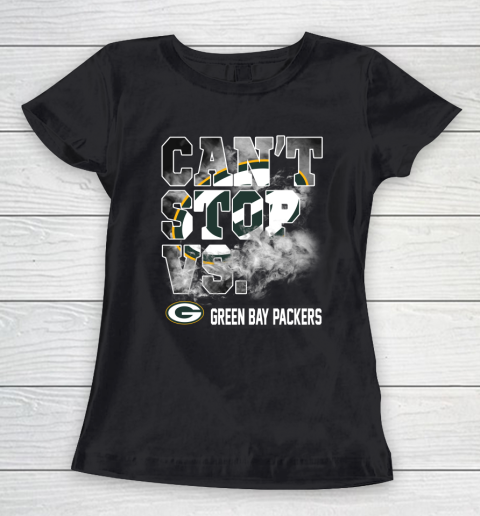 NFL Green Bay Packers Can't Stop Vs Women's T-Shirt