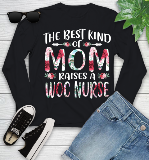 Nurse Shirt The Best Kind Of Mom Raises A WOC Nurse Mothers Day Gift T Shirt Youth Long Sleeve