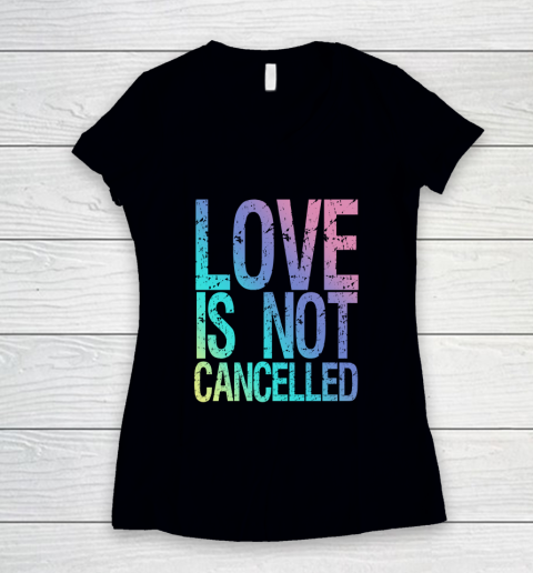 Love is Not Cancelled Women's V-Neck T-Shirt