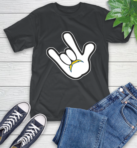 San Diego Chargers NFL Football Mickey Rock Hand Disney T-Shirt 2