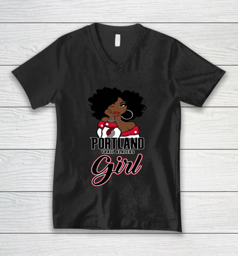 Portland Trail Blazers Girl NBA V-Neck T-Shirt