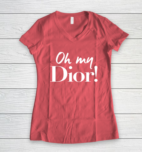 Oh My Dior Shirt Women's V-Neck T-Shirt 4