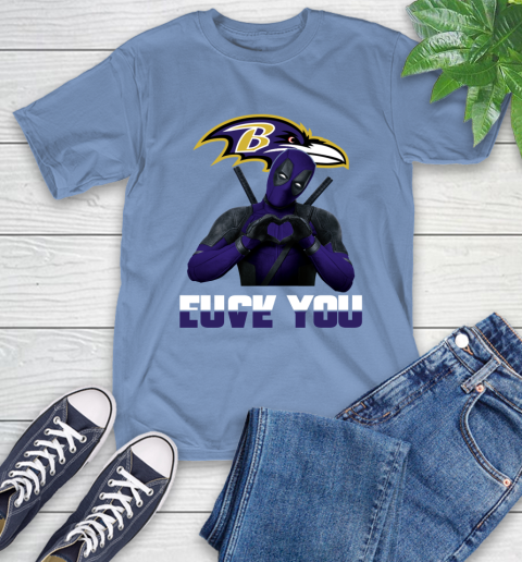 NHL Baltimore Ravens Deadpool Love You Fuck You Football Sports T-Shirt 12