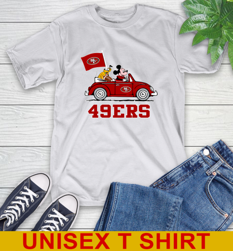 NFL Football San Francisco 49ers Pluto Mickey Driving Disney Shirt T-Shirt 12