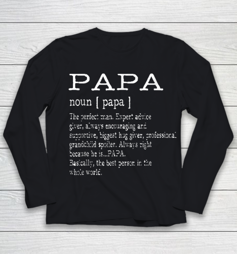Grandpa Funny Gift Apparel  Papa Definition Grandpa Father's Day Gifts Me Youth Long Sleeve