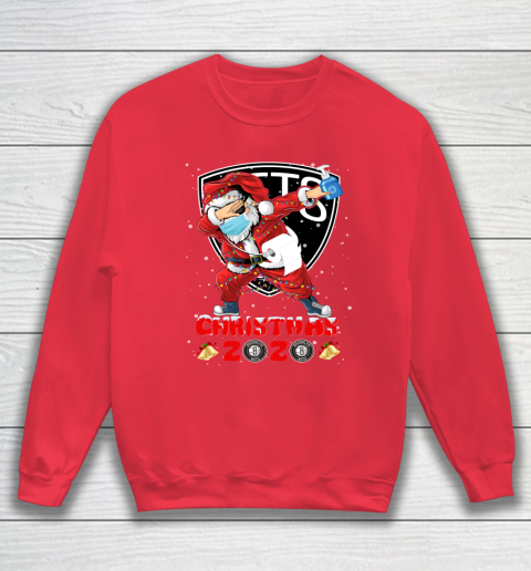 Brooklyn Nets Funny Santa Claus Dabbing Christmas 2020 NBA Sweatshirt 7