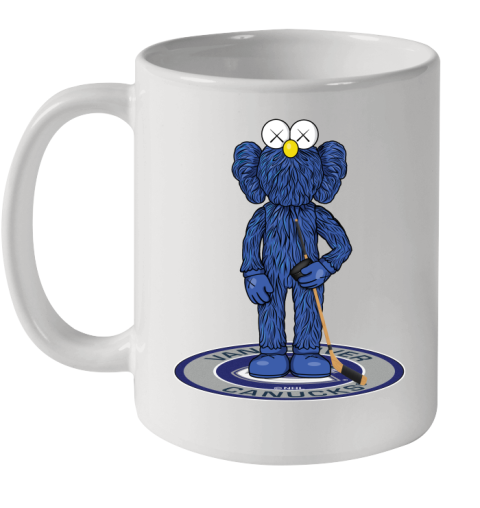 NHL Hockey Vancouver Canucks Kaws Bff Blue Figure Shirt Ceramic Mug 11oz