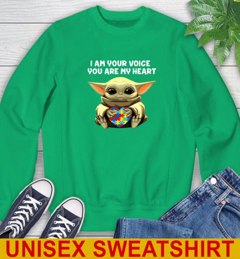 I Am Your Voice You Are My Heart Baby Yoda Autism Awareness Shirt 32