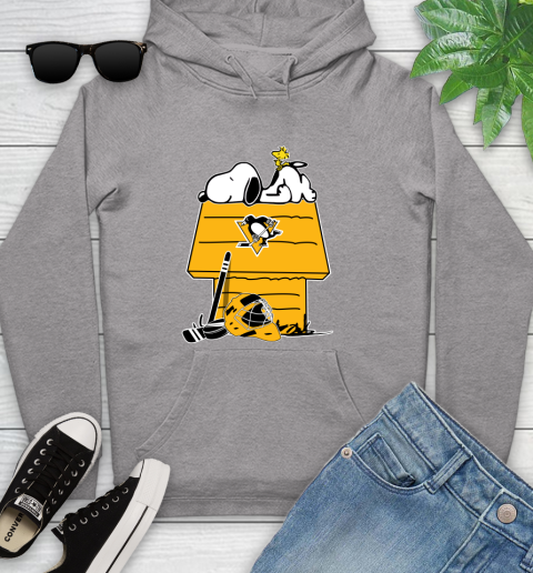 Pittsburgh Penguins NHL Hockey Snoopy Woodstock The Peanuts Movie Youth Hoodie 6