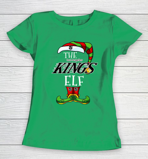 Los Angeles Kings Christmas ELF Funny NHL Women's T-Shirt 5