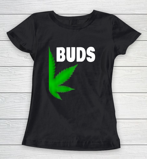 Best Buds Couples Matching BFF Marijuana Leaf Weed Buds Women's T-Shirt