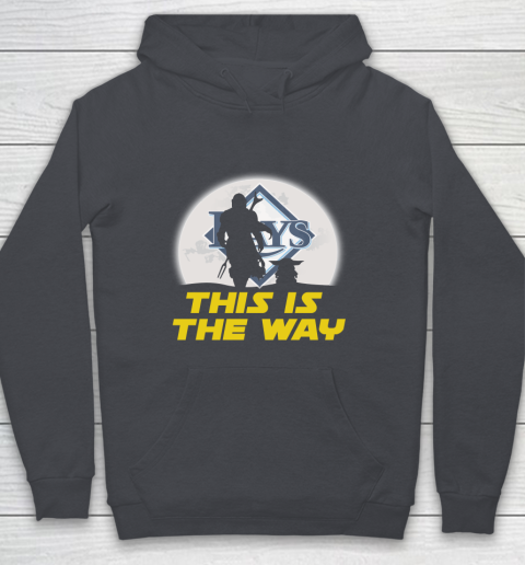 Tampa Bay Rays MLB Baseball Star Wars Yoda And Mandalorian This Is The Way Youth Hoodie 5