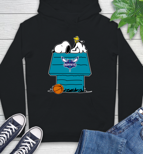 Charlotte Hornets NBA Basketball Snoopy Woodstock The Peanuts Movie Hoodie 2
