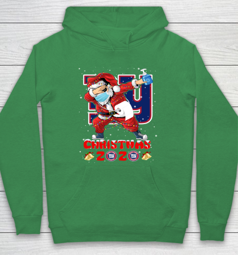 New York Giants Funny Santa Claus Dabbing Christmas 2020 NFL Hoodie 5