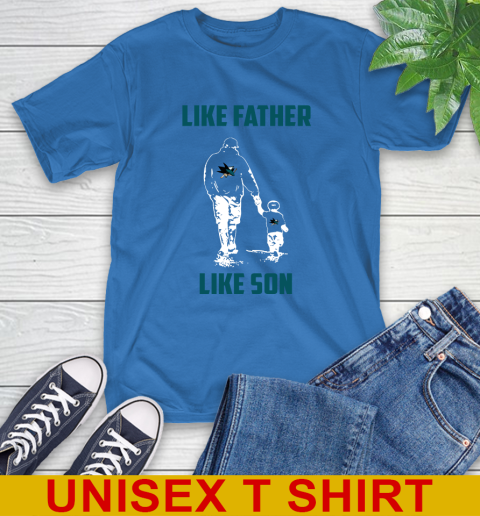 San Jose Sharks NHL Hockey Like Father Like Son Sports T-Shirt 11