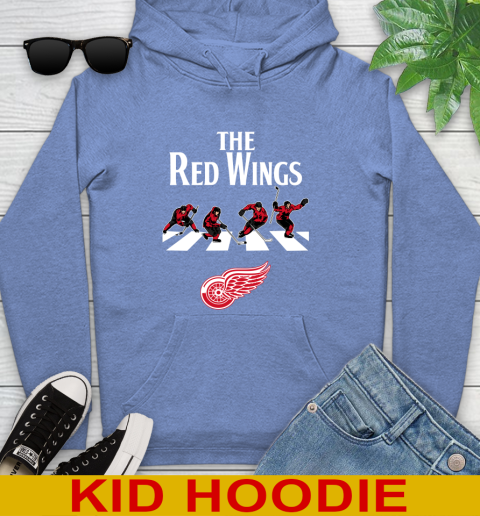 NHL Hockey Detroit Red Wings The Beatles Rock Band Shirt Youth Hoodie 12