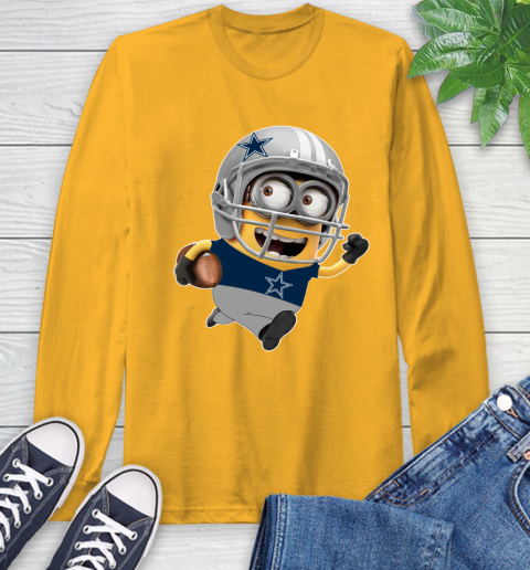 NFL Dallas Cowboys Minions Disney Football Sports Long Sleeve T-Shirt 3