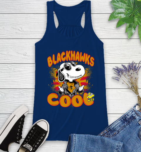 NHL Hockey Chicago Blackhawks Cool Snoopy Shirt Racerback Tank 6