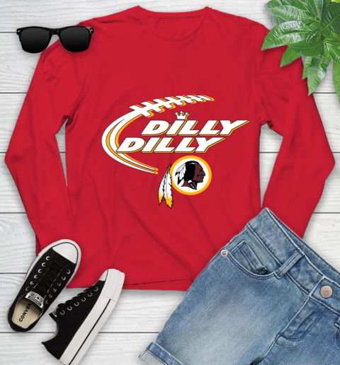 NFL Washington Redskins Dilly Dilly Football Sports Youth Long Sleeve 11
