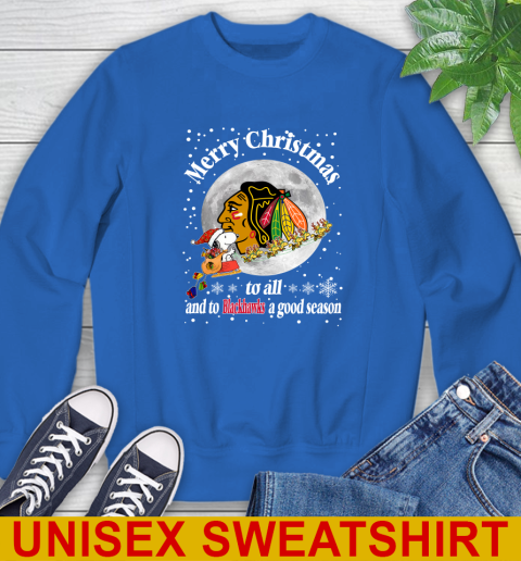 Chicago Blackhawks Merry Christmas To All And To Blackhawks A Good Season NHL Hockey Sports Sweatshirt 11