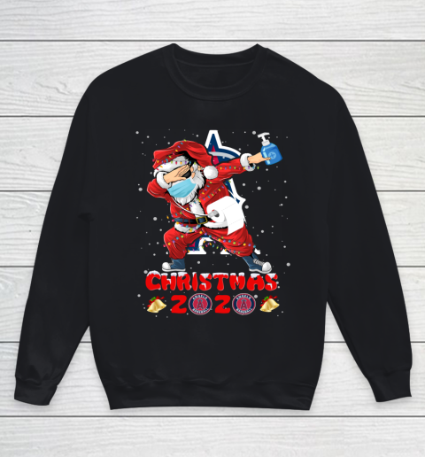 Los Angeles Angels Funny Santa Claus Dabbing Christmas 2020 MLB Youth Sweatshirt