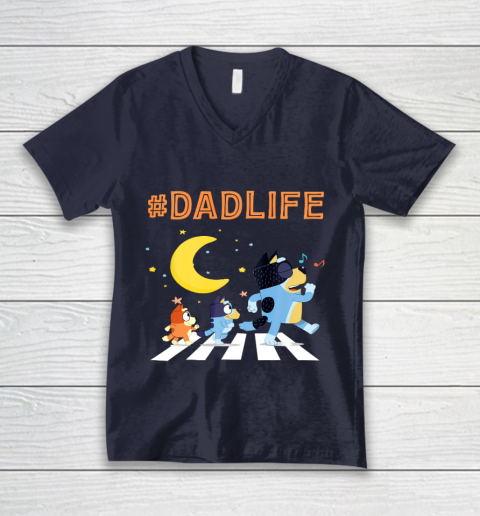 Bluey Dad Family Lover In My Life V-Neck T-Shirt 2