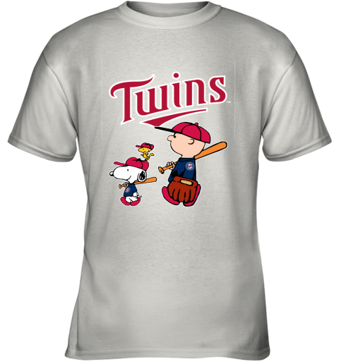 Minnesota Twins Let's Play Baseball Together Snoopy MLB Youth T-Shirt