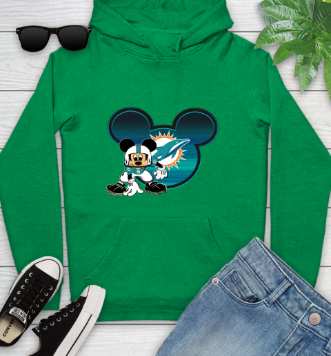 NFL Miami Dolphins Mickey Mouse Disney Football T Shirt Youth Hoodie 7