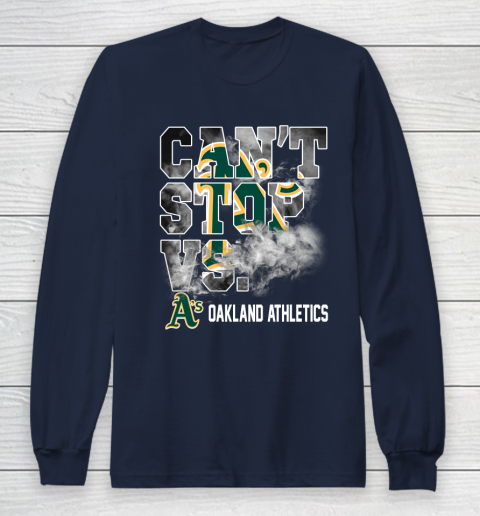 MLB Oakland Athletics Baseball Can't Stop Vs Athletics Long Sleeve T-Shirt 2
