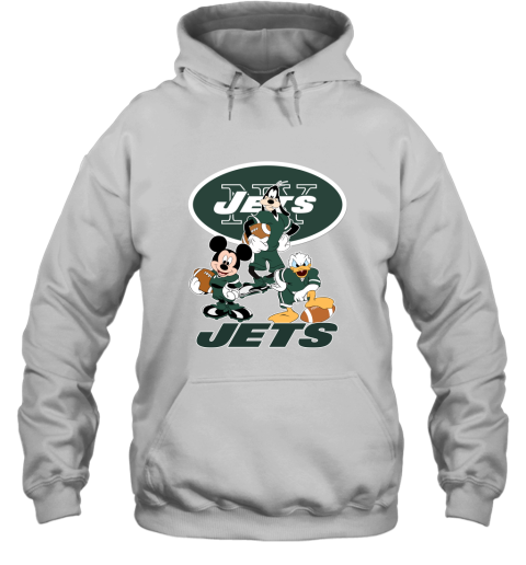 Mickey Donald Goofy The Three New York Jets Football Hoodie