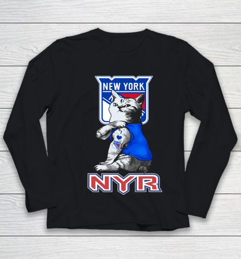 NHL My Cat Loves New York Rangers Hockey Youth Long Sleeve