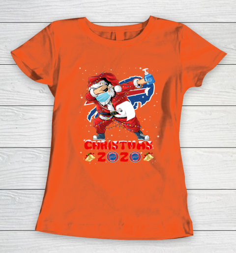 Buffalo Bills Funny Santa Claus Dabbing Christmas 2020 NFL Women's T-Shirt 3
