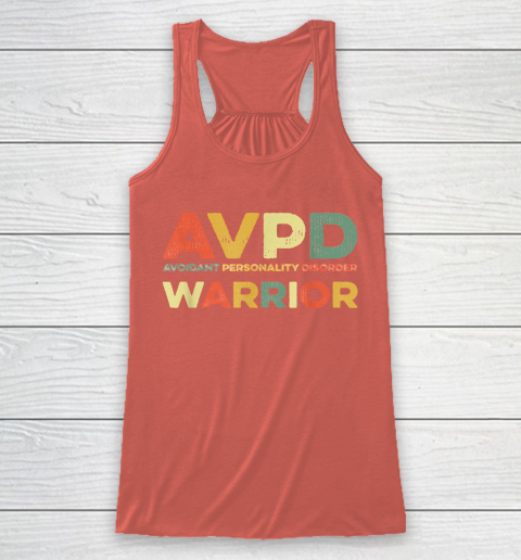 Autism Awareness Avoidant Personality Disorder Warrior AVPD Awareness Social Racerback Tank 3