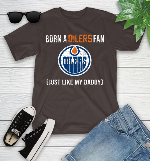NHL Edmonton Oilers Hockey Loyal Fan Just Like My Daddy Shirt Youth T-Shirt 6