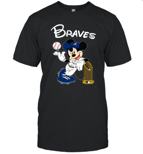 Atlanta Braves Mickey Taking The Trophy MLB 2019 Unisex Jersey Tee