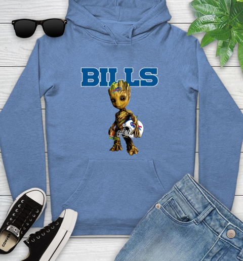 Buffalo Bills NFL Football Groot Marvel Guardians Of The Galaxy Youth Hoodie 12