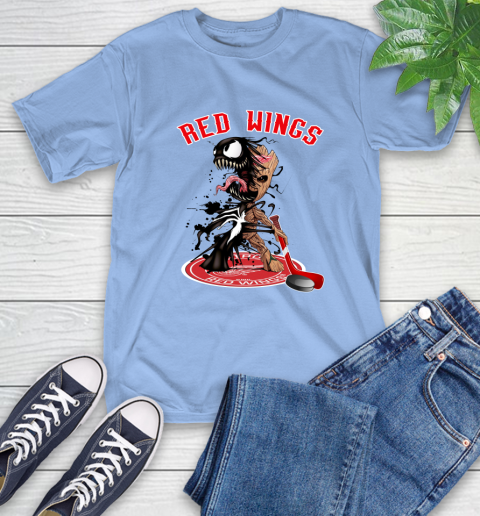NHL Detroit Red Wings Hockey Venom Groot Guardians Of The Galaxy T-Shirt 11