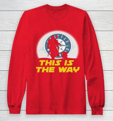 Seattle Mariners MLB Baseball Star Wars Yoda And Mandalorian This Is The Way Long Sleeve T-Shirt 7