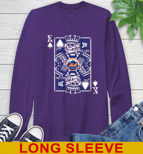 New York Mets MLB Baseball The King Of Spades Death Cards Shirt Long Sleeve T-Shirt 5