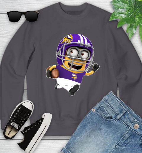 NFL Minnesota Vikings Minions Disney Football Sports Youth Sweatshirt 6