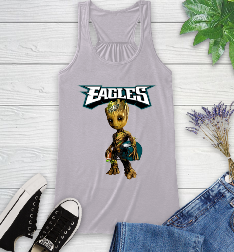 Philadelphia Eagles NFL Football Groot Marvel Guardians Of The Galaxy Racerback Tank 5