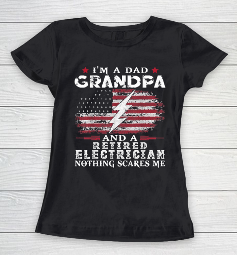 Grandpa Funny Gift Apparel  Mens Dad Grandpa Retired Electrician Nothing Women's T-Shirt