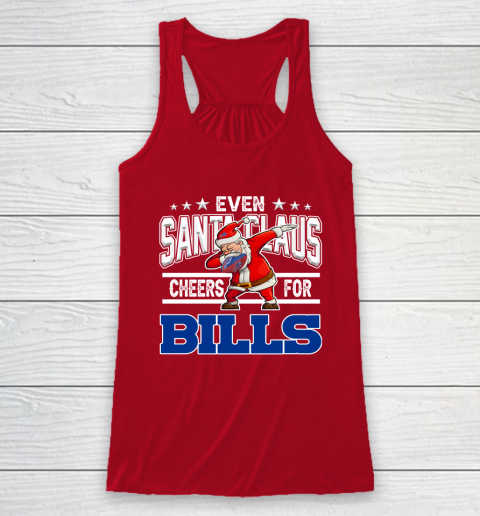 Buffalo Bills Even Santa Claus Cheers For Christmas NFL Racerback Tank 4