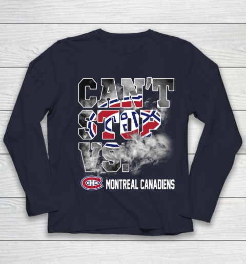 NHL Montreal Canadiens Hockey Can't Stop Vs Youth Long Sleeve 2