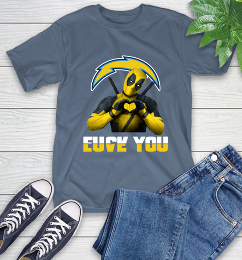 NHL San Diego Chargers Deadpool Love You Fuck You Football Sports T-Shirt 8