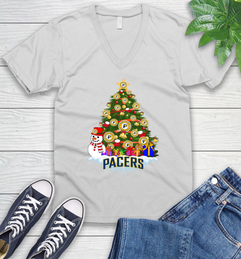 Indiana Pacers Merry Christmas NBA Basketball Sports V-Neck T-Shirt